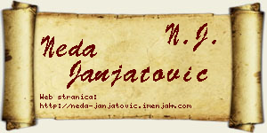 Neda Janjatović vizit kartica